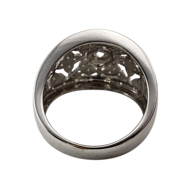 BJC 14 Karat White Gold and Diamond Band Ring Size 7.25 #20621 - Picture 5 of 8